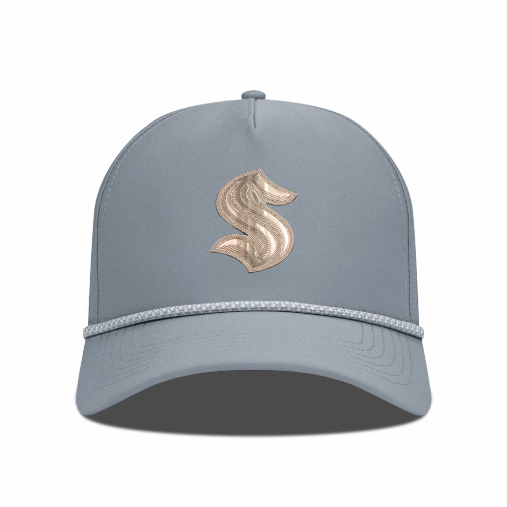 NHL Gray Seattle Kraken Levelwear Gordon Copper Insignia Vented Adjustable Hat