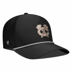 NHL Black Chicago Blackhawks Levelwear Gordon Copper Insignia Vented Adjustable Hat