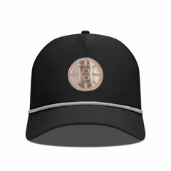 NHL Black Boston Bruins Levelwear Gordon Copper Insignia Vented Adjustable Hat