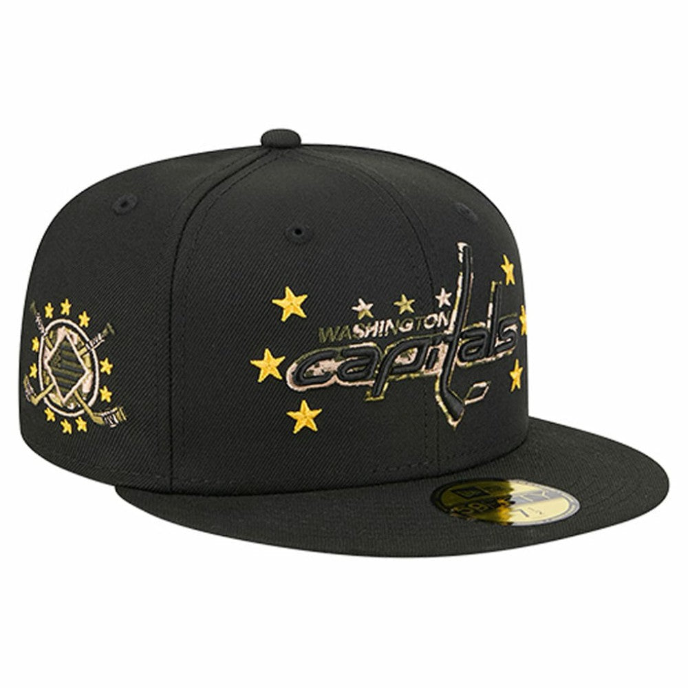 NHL Black Washington Capitals New Era Military Appreciation Digital Camo Stars 59FIFTY Fitted Hat