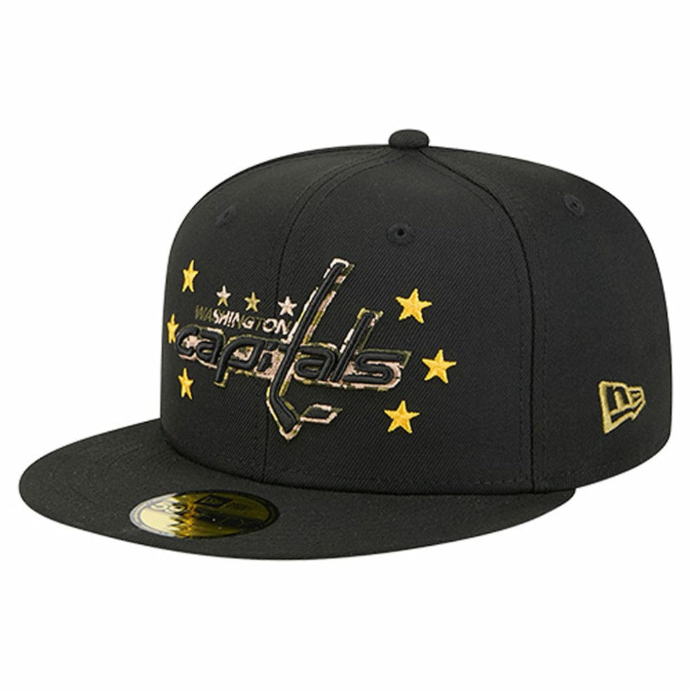 NHL Black Washington Capitals New Era Military Appreciation Digital Camo Stars 59FIFTY Fitted Hat