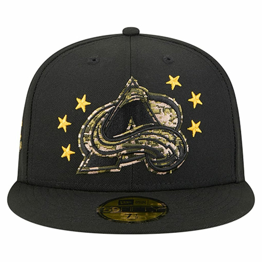 NHL Black Colorado Avalanche New Era Military Appreciation Digital Camo Stars 59FIFTY Fitted Hat