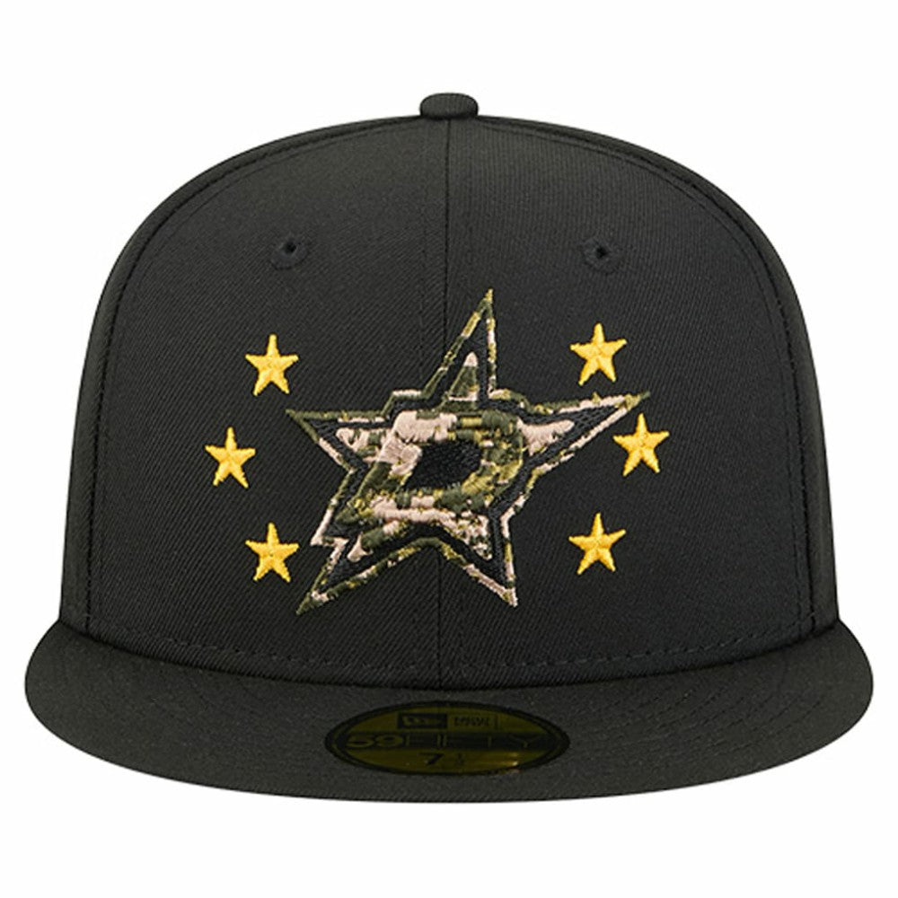 NHL Black Dallas Stars New Era Military Appreciation Digital Camo Stars 59FIFTY Fitted Hat