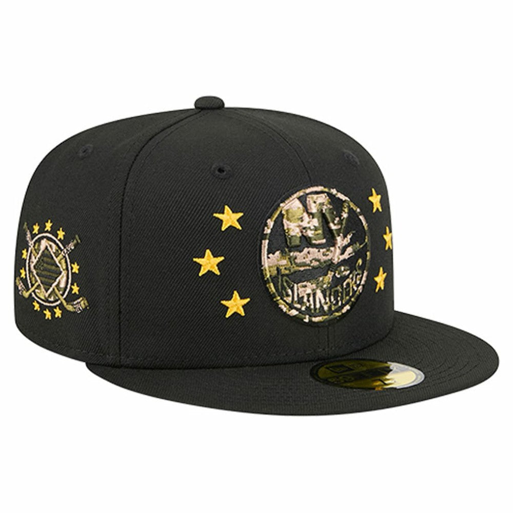 NHL Black New York Islanders New Era Military Appreciation Digital Camo Stars 59FIFTY Fitted Hat