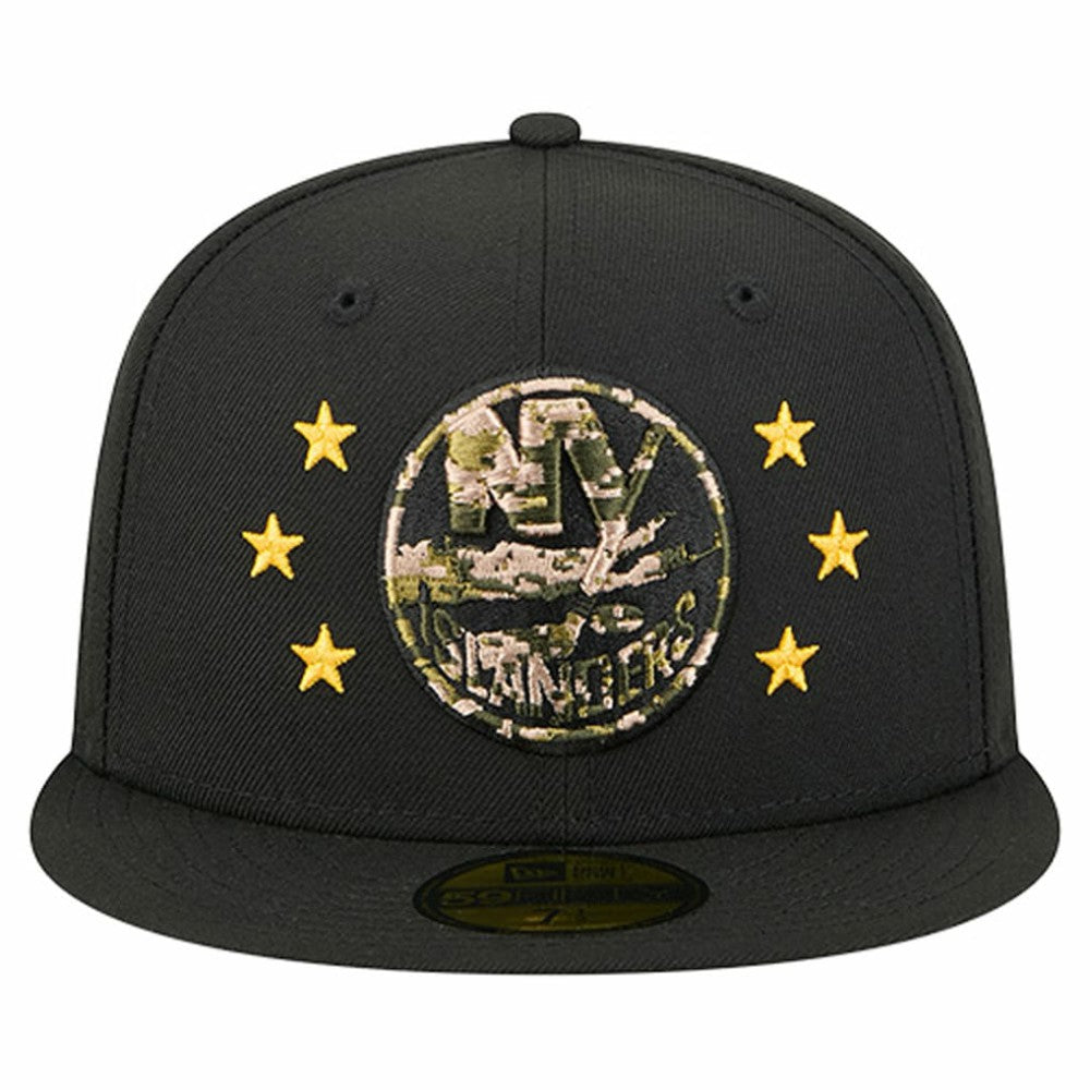 NHL Black New York Islanders New Era Military Appreciation Digital Camo Stars 59FIFTY Fitted Hat