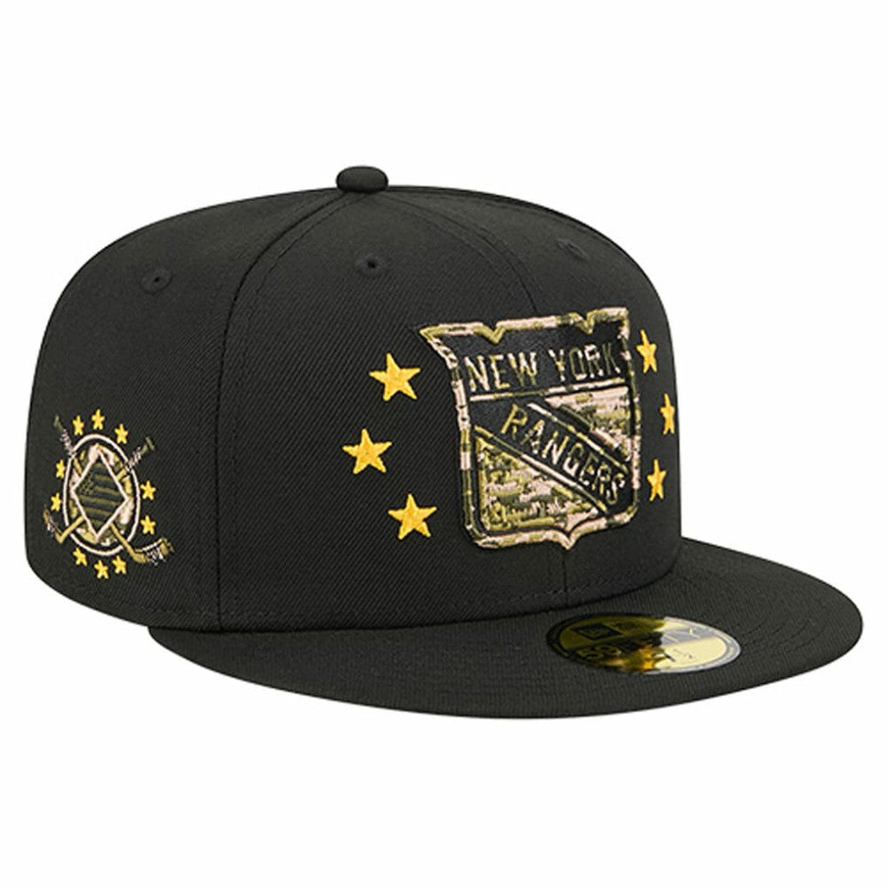 NHL Black New York Rangers New Era Military Appreciation Digital Camo Stars 59FIFTY Fitted Hat