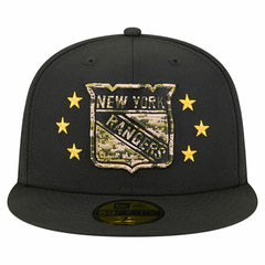 NHL Black New York Rangers New Era Military Appreciation Digital Camo Stars 59FIFTY Fitted Hat