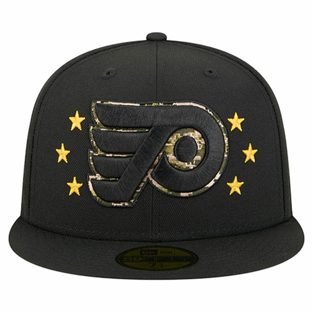 NHL Black Philadelphia Flyers New Era Military Appreciation Digital Camo Stars 59FIFTY Fitted Hat