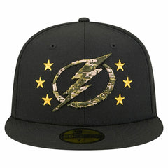NHL Black Tampa Bay Lightning New Era Military Appreciation Digital Camo Stars 59FIFTY Fitted Hat