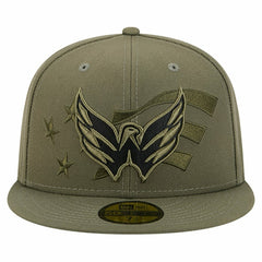 NHL Olive Washington Capitals New Era Military Appreciation Flag 59FIFTY Fitted Hat