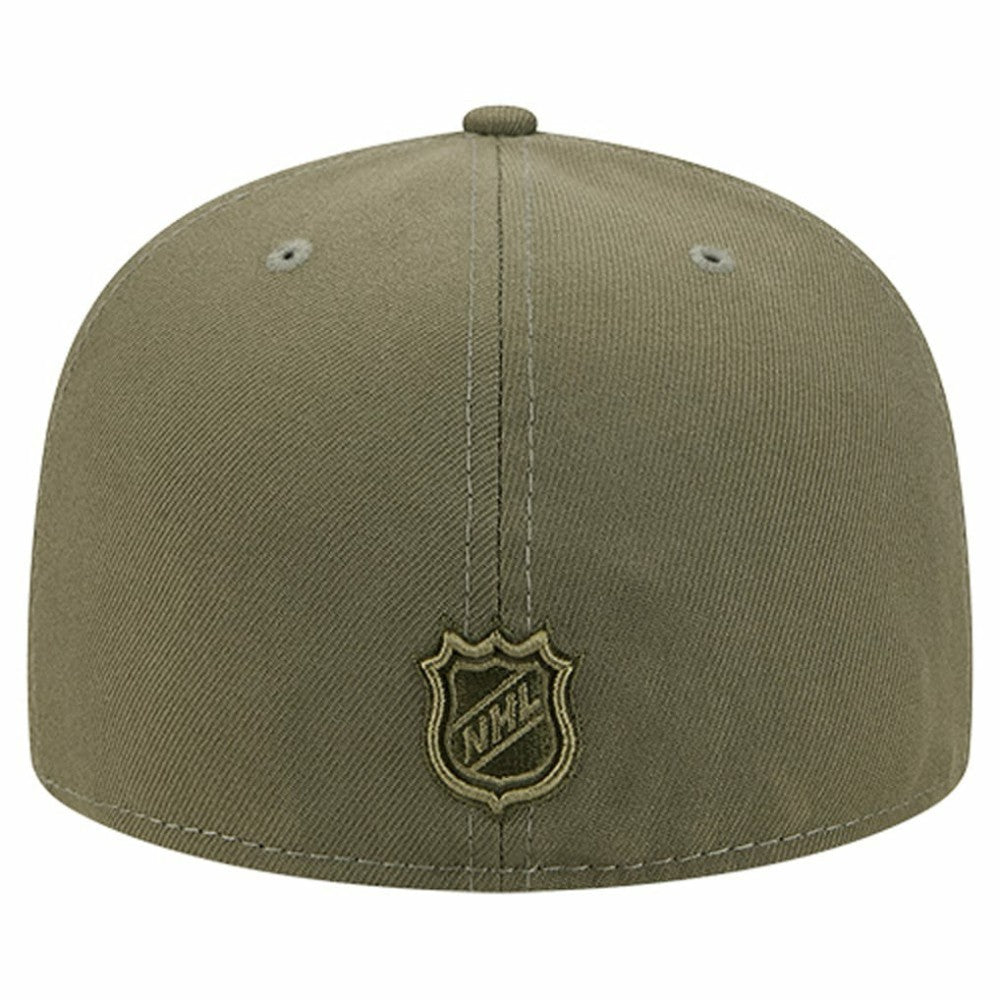 NHL Olive Boston Bruins New Era Military Appreciation Flag 59FIFTY Fitted Hat