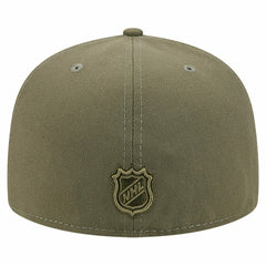 NHL Olive Boston Bruins New Era Military Appreciation Flag 59FIFTY Fitted Hat