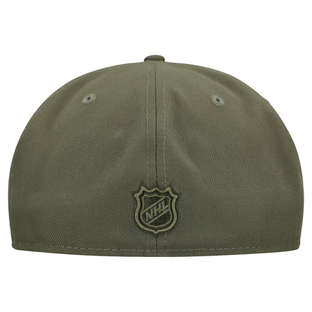 NHL Olive Pittsburgh Penguins New Era Military Appreciation Flag 59FIFTY Fitted Hat