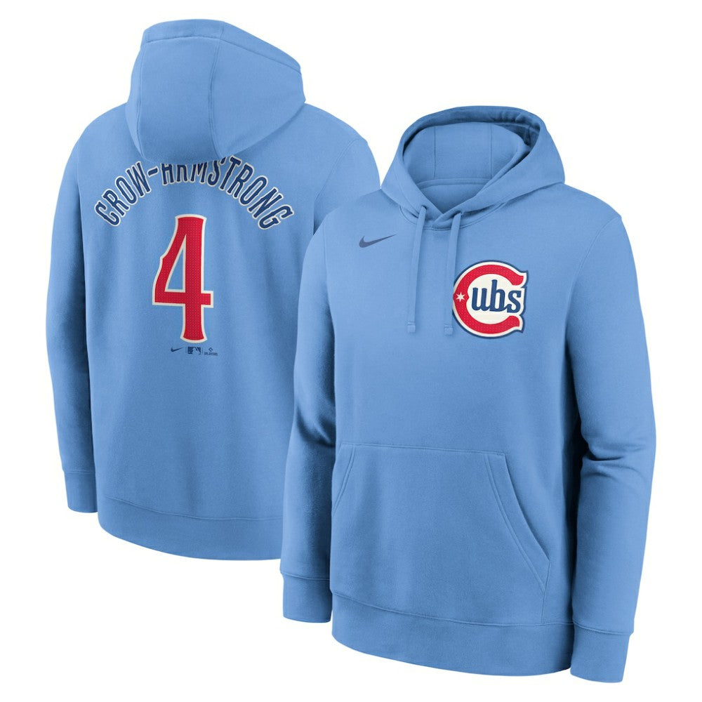 MLB Pete Crow-Armstrong Chicago Cubs Nike Player Name & Number Club Fleece Pullover Hoodie