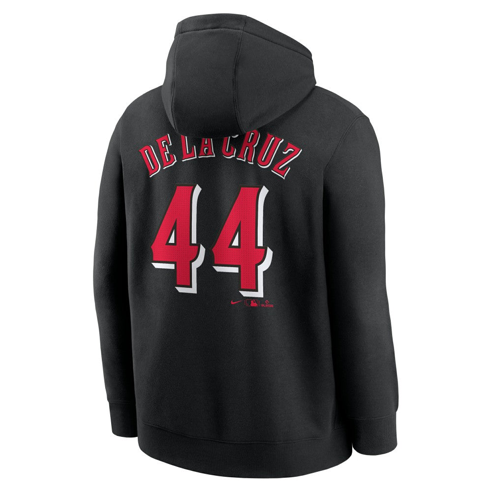 MLB Elly De La Cruz Cincinnati Reds Nike Player Name & Number Club Fleece Pullover Hoodie