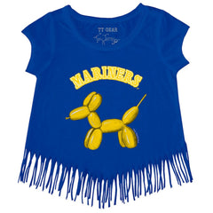 MLB Seattle Mariners Tiny Turnip Girls Youth Balloon Dog Fringe T-Shirt
