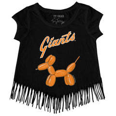MLB San Francisco Giants Tiny Turnip Girls Youth Balloon Dog Fringe T-Shirt