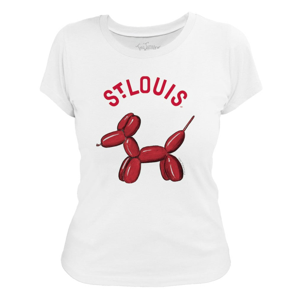 MLB St. Louis Cardinals Tiny Turnip Women's Balloon Dog T-Shirt