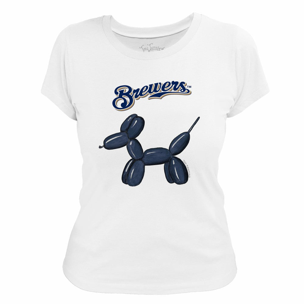 MLB Milwaukee Brewers Tiny Turnip Women's Balloon Dog T-Shirt
