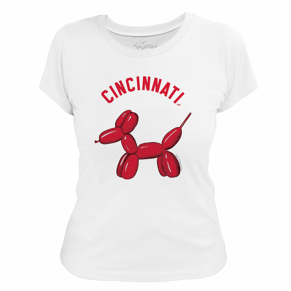MLB Cincinnati Reds Tiny Turnip Women's Balloon Dog T-Shirt