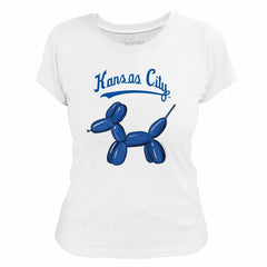 MLB Kansas City Royals Tiny Turnip Women's Balloon Dog T-Shirt