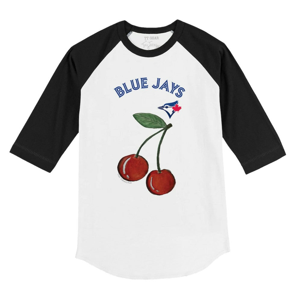 MLB Toronto Blue Jays Tiny Turnip Youth Cherries 3/4-Sleeve Raglan Baseball T-Shirt
