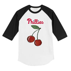 MLB Philadelphia Phillies Tiny Turnip Youth Cherries 3/4-Sleeve Raglan Baseball T-Shirt
