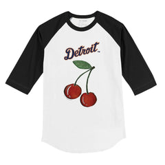 MLB Detroit Tigers Tiny Turnip Youth Cherries 3/4-Sleeve Raglan Baseball T-Shirt