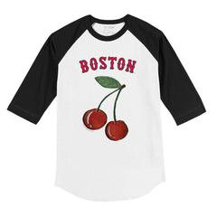 MLB Boston Red Sox Tiny Turnip Youth Cherries 3/4-Sleeve Raglan Baseball T-Shirt