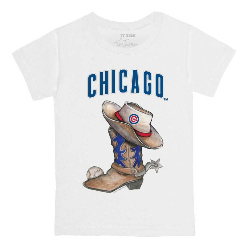 MLB Chicago Cubs Tiny Turnip Youth Cowboy Boot T-Shirt