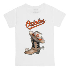 MLB Baltimore Orioles Tiny Turnip Youth Cowboy Boot T-Shirt