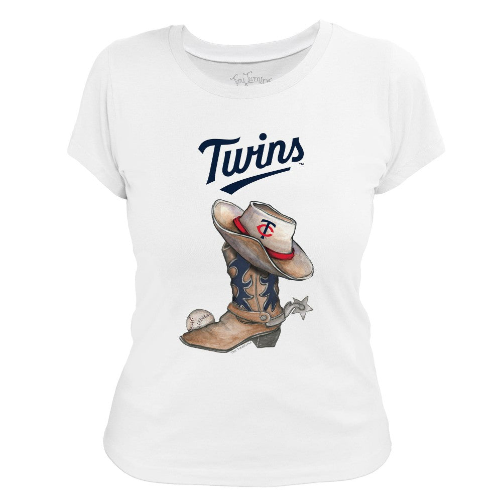MLB Minnesota Twins Tiny Turnip Women's Cowboy Boot T-Shirt