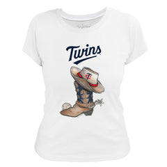 MLB Minnesota Twins Tiny Turnip Women's Cowboy Boot T-Shirt