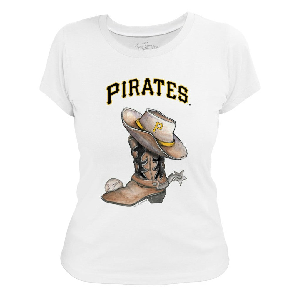 MLB Pittsburgh Pirates Tiny Turnip Women's Cowboy Boot T-Shirt