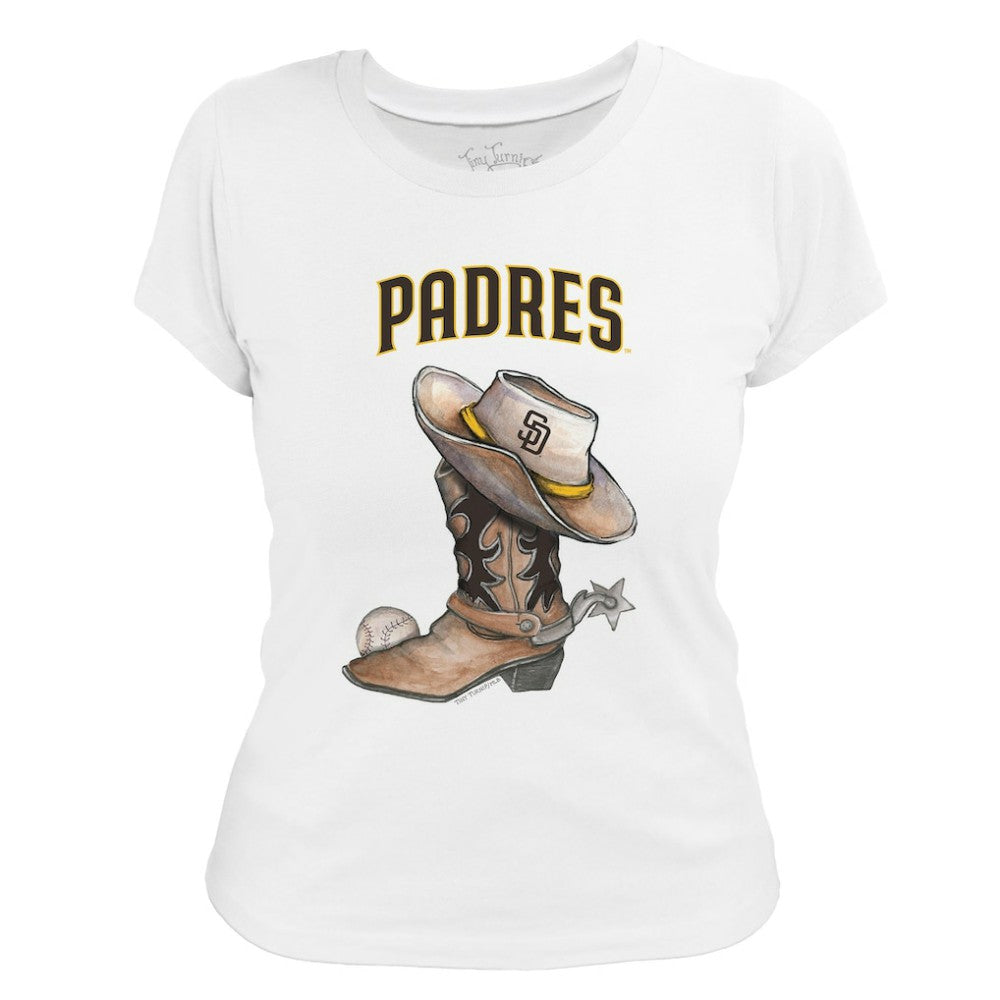 MLB San Diego Padres Tiny Turnip Women's Cowboy Boot T-Shirt