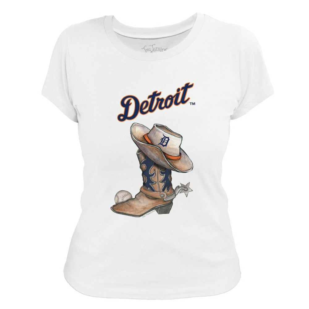 MLB Detroit Tigers Tiny Turnip Women's Cowboy Boot T-Shirt