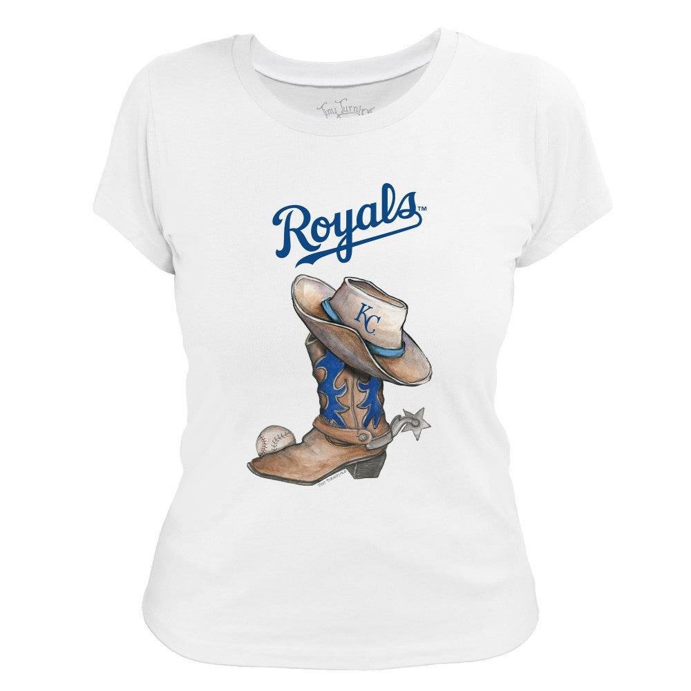 MLB Kansas City Royals Tiny Turnip Women's Cowboy Boot T-Shirt