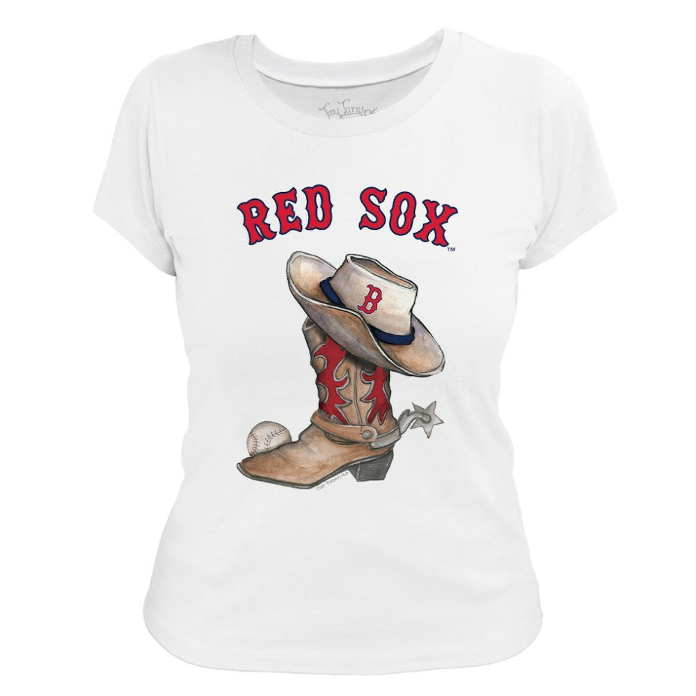MLB Boston Red Sox Tiny Turnip Women's Cowboy Boot T-Shirt