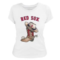 MLB Boston Red Sox Tiny Turnip Women's Cowboy Boot T-Shirt