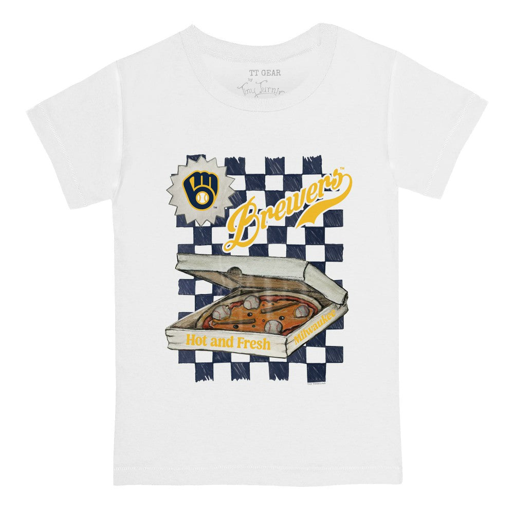 MLB Milwaukee Brewers Tiny Turnip Youth Pizza T-Shirt