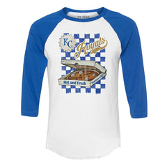 MLB Kansas City Royals Tiny Turnip Women's Pizza 3/4-Sleeve Raglan Baseball T-Shirt