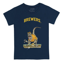 MLB Milwaukee Brewers Tiny Turnip Youth Velociraptor T-Shirt