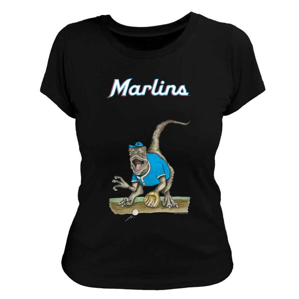 MLB Miami Marlins Tiny Turnip Women's Velociraptor T-Shirt