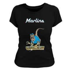MLB Miami Marlins Tiny Turnip Women's Velociraptor T-Shirt