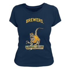MLB Milwaukee Brewers Tiny Turnip Women's Velociraptor T-Shirt