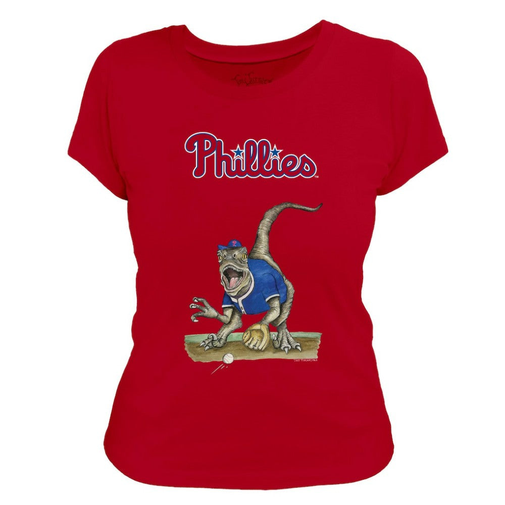 MLB Philadelphia Phillies Tiny Turnip Women's Velociraptor T-Shirt