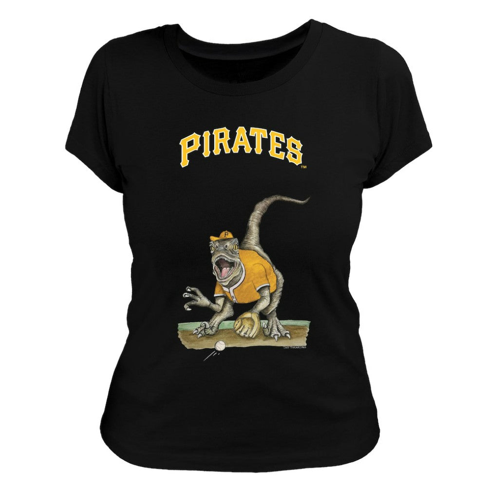 MLB Pittsburgh Pirates Tiny Turnip Women's Velociraptor T-Shirt