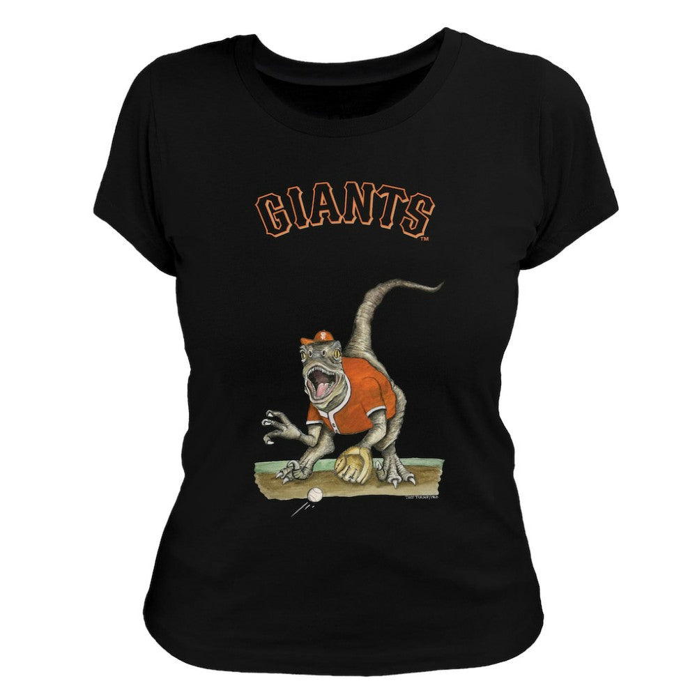 MLB San Francisco Giants Tiny Turnip Women's Velociraptor T-Shirt