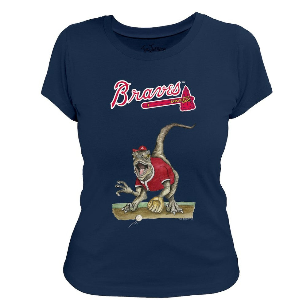 MLB Atlanta Braves Tiny Turnip Women's Velociraptor T-Shirt