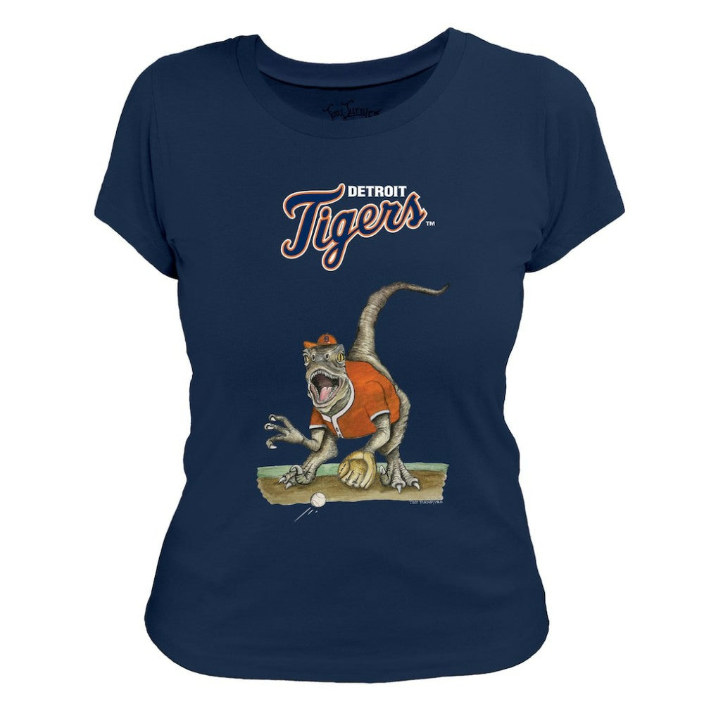MLB Detroit Tigers Tiny Turnip Women's Velociraptor T-Shirt